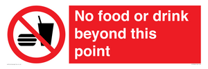 No food or drink beyond this point